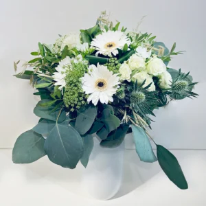 bienvenue bébé bouquet rond Rose