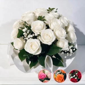 Bouquet de 20 Roses en bulle d'eau