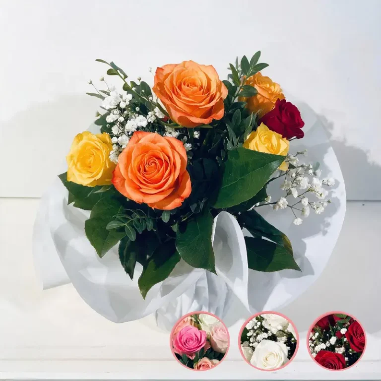 Bouquet de 9 Roses en bulle d'eau