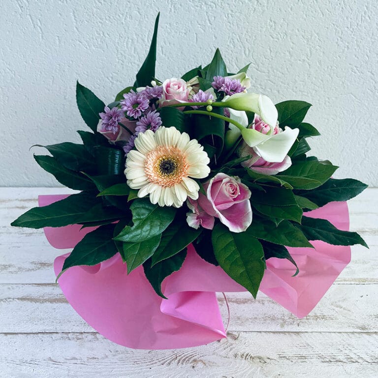 Moyen Bouquet de deuil bulle d'eau rose