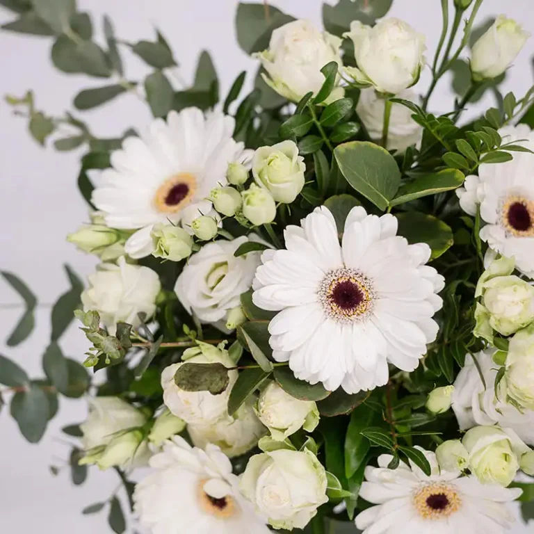8 belles raisons d'offrir un Germini jade bouquet champêtre fleurs blanches