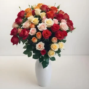 roses branchues multicolores bouquet