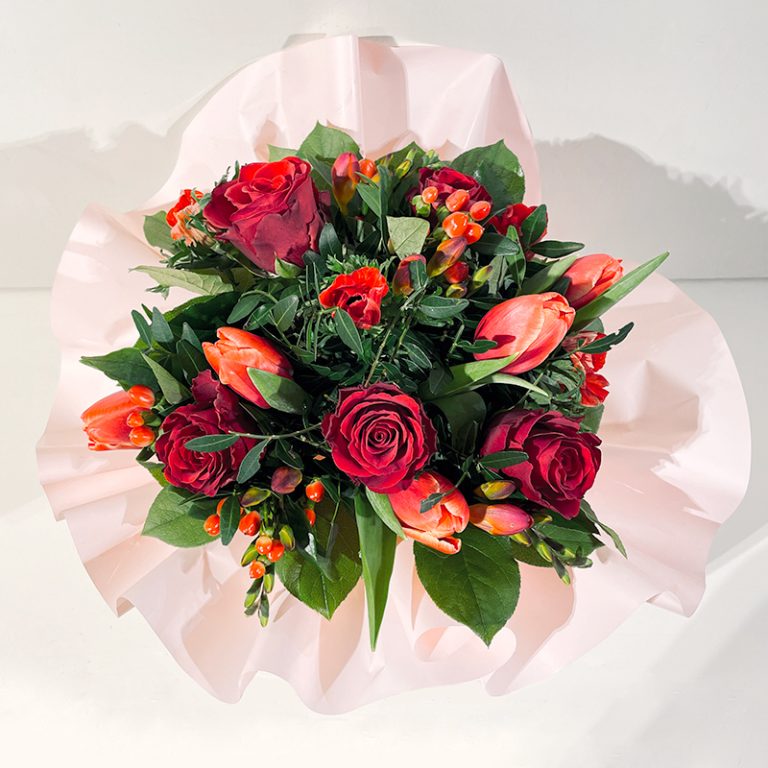 Rouge Capri Bouquet bulle d'eau St Valentin