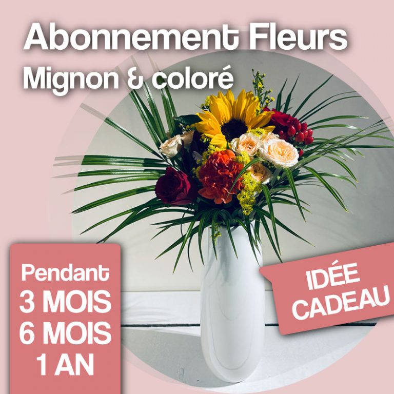 abonnement fleurs mignon et coloré