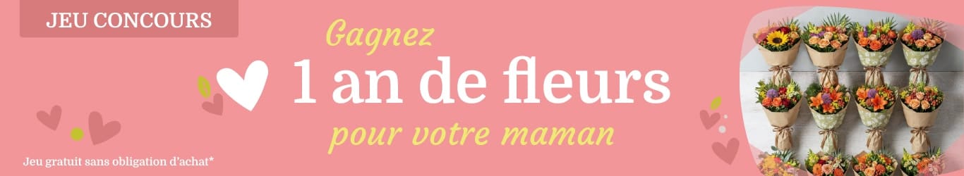 Jeu concours : Gagnez 1 an de fleurs pour votre maman jeu concours 1an de fleurs pour votre maman
