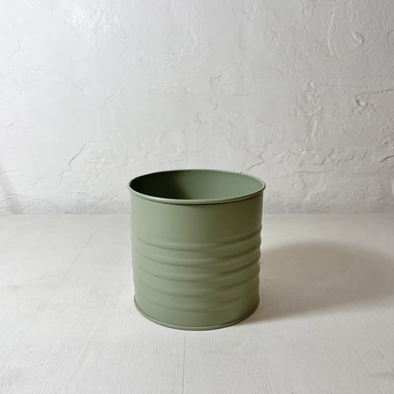 cache-pot zinc vert laqué moyen