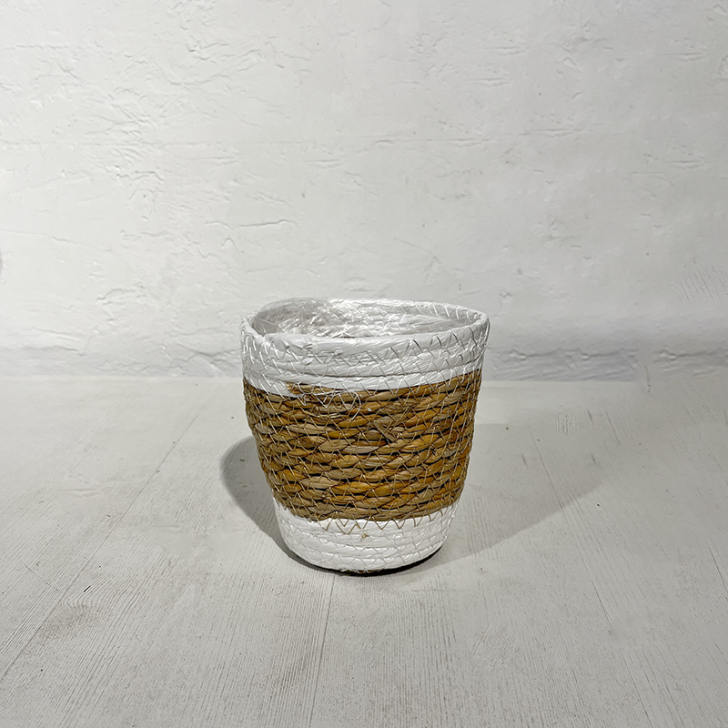 petit cache pot vannerie