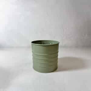 petit cache-pot vert zinc laqué