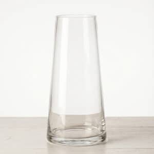vase en verre transparent