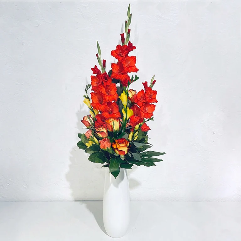 5 fleurs d'août : entre vacances et rentrée aout bouquet en hauteur glaïeul