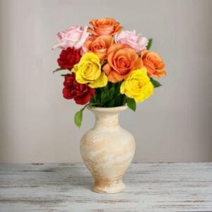 bouquet de grandes roses