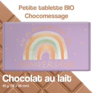 Tablette de Chocolat "Que du bonheur pour ton anniversaire"