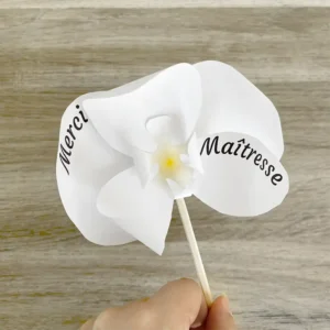 merci maîtresse orchidée en papier DIY