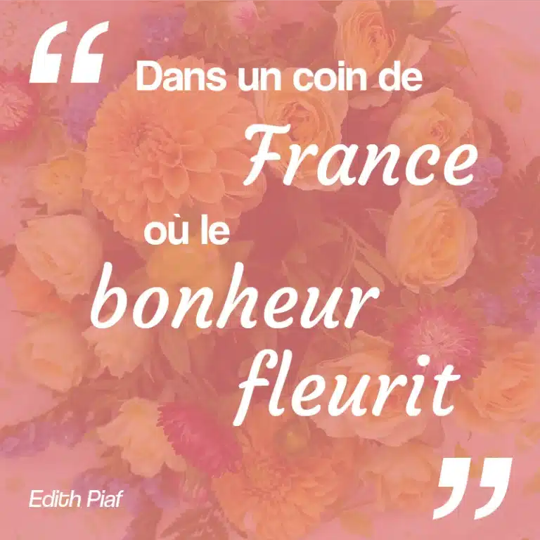 Citation sur les fleurs de France