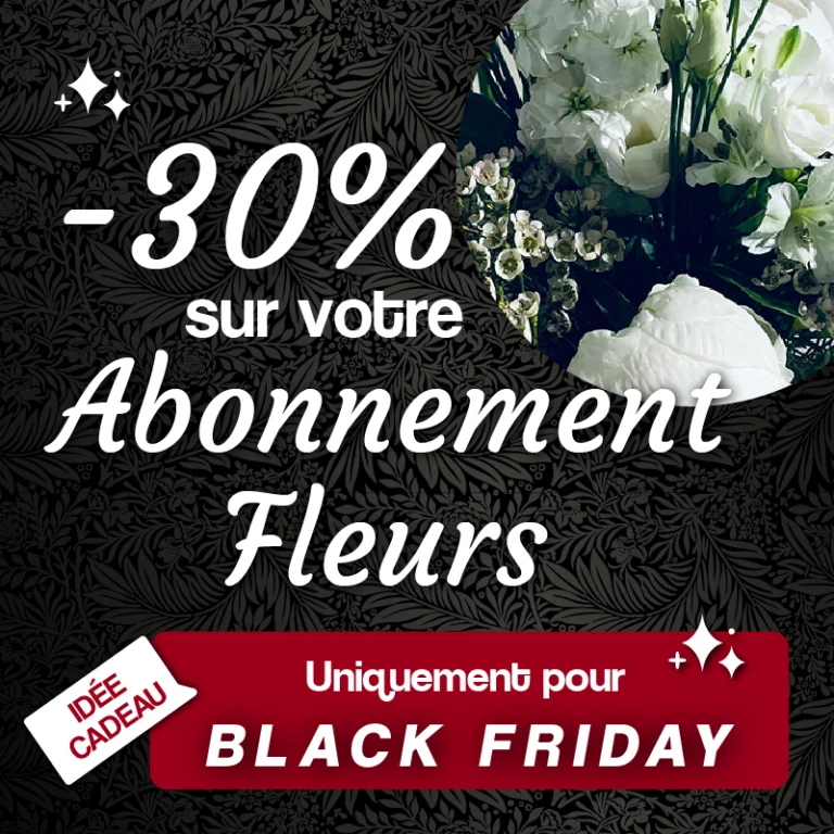 black friday sur les abonnements fleurs -30%