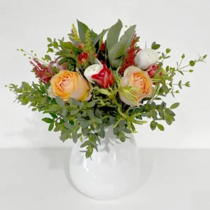 bouquet rond janvier oeillets