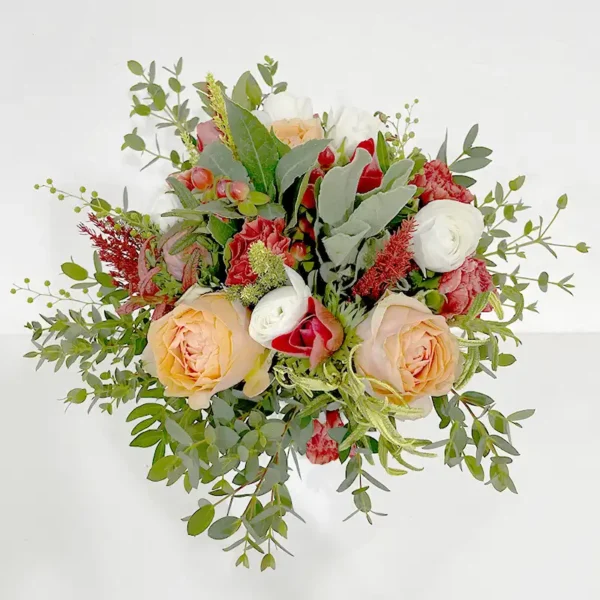 bouquet rond janvier oeillets