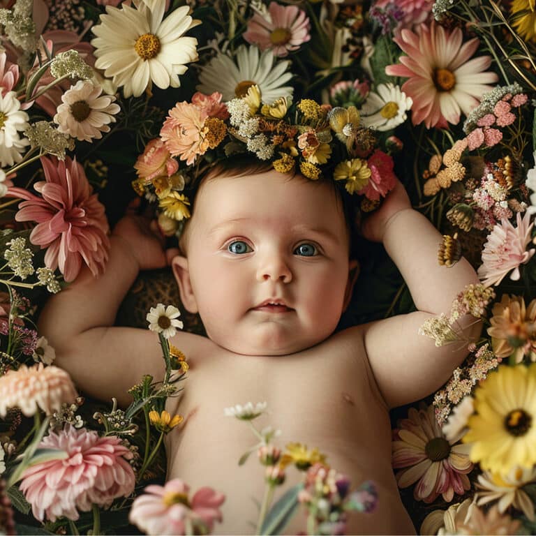 des fleurs pour bébé