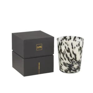 Bougie parfumée J-Line Noa Minérale noire et blanche Medium