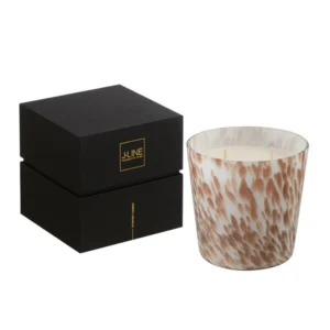 Bougie parfumée or et blanche J-Line Noa Néon Night - Small