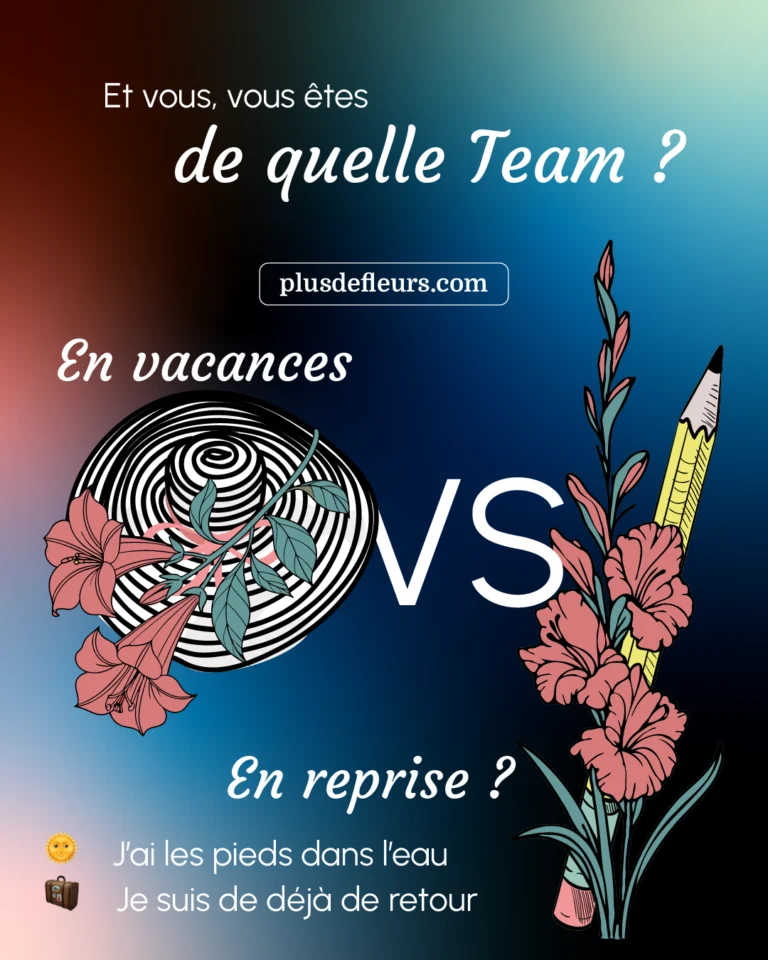 5 fleurs d'août : entre vacances et rentrée fleurs d'aout et vous ?