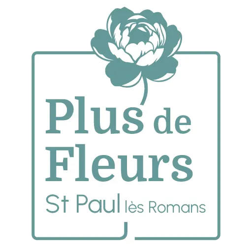 plusdefleurs saint paul les romans logo fleuriste local