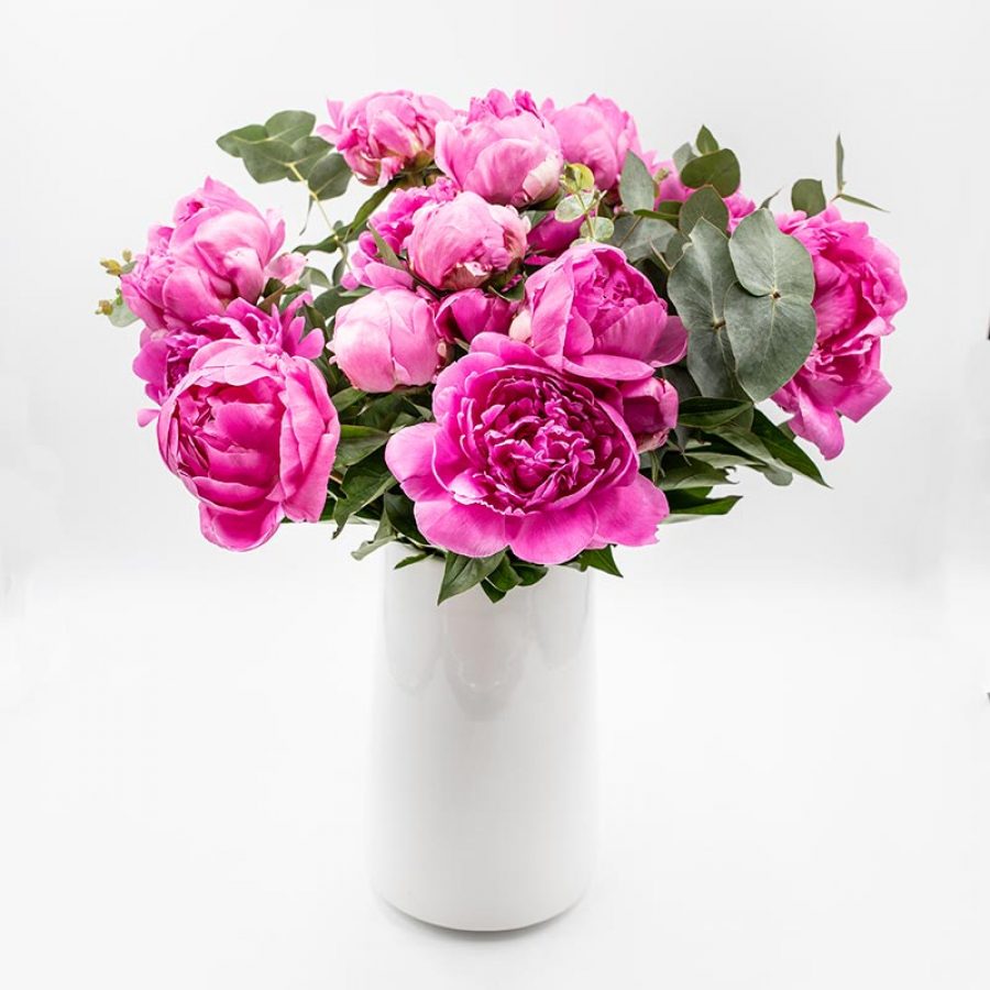 Bouquet Star Pivoine Rose Fonce Plus De Fleurs